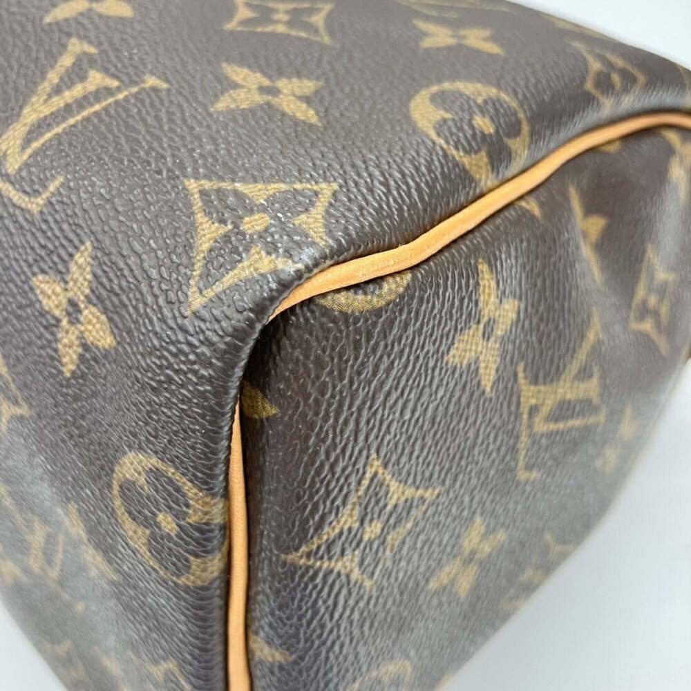 LOUIS VUITTON Authentic Brown Monogram Speedy 25 Boston Bag - Picture 9 of 12